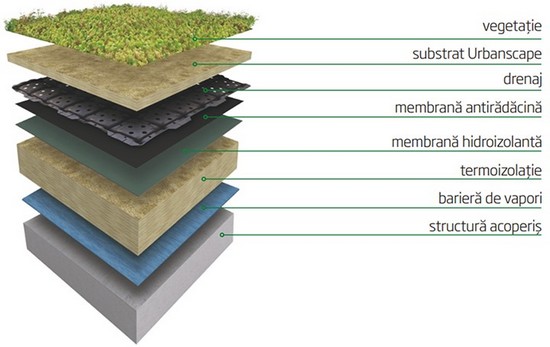 sistem de acoperis verde